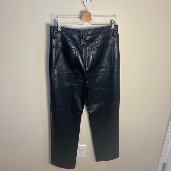 Aritzia Wilfred The Melina Pant In Black Faux Leather Size 12 - Picture 4 of 9